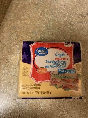 American Singles 2% Reduced Fat Pasteurized Process Cheese Food With Added Calcium