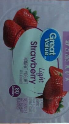 Light Strawberry Nonfat Yogurt