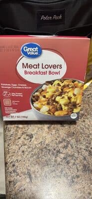 Meat Lovers Potatoes, Eggs, Cheese, Sausage & Bacon Breakfast Bowl