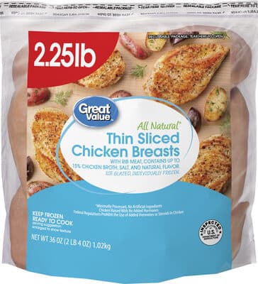 Thin Sliced Chicken Breasts With Rib Meat