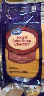 Deli Style Sliced Extra Sharp Cheddar Cheese