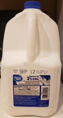 2% Reduced Fat Milk