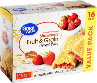 Strawberry Flavored Fruit & Grain Cereal Bars