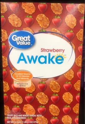 Crispy Rice and Wheat Cereal with Real Strawberries