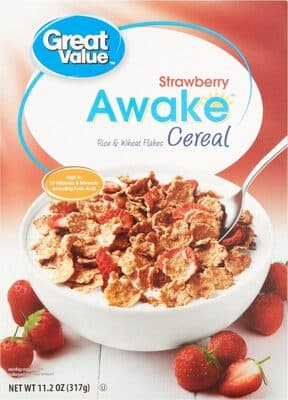 Strawberry Crispy Rice and Wheat Cereal with Real Strawberries