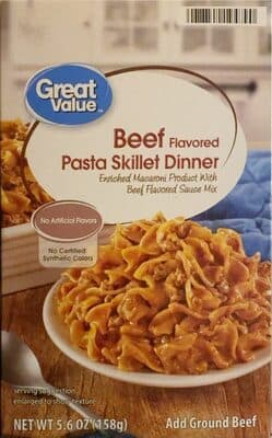 Beef Flavored Pasta Skillet Dinner