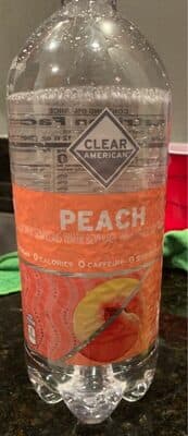 Peach Flavored Sparkling Water Beverage