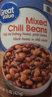 Mixed Chili Beans Dark Red Kidney Beans, Pinto Beans, Black Beans in Chili Sauce