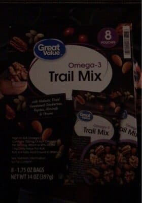 Omega-3 With Walnuts, Dried Sweetened Cranberries, Pepitas, Almonds & Pecans Trail Mix