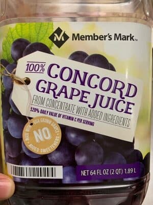 100% Concord Grape Juice
