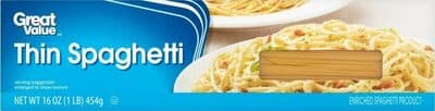 Thin Spaghetti, Enriched Macaroni Product