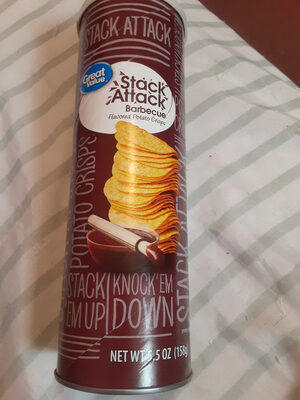 Barbecue Flavored Stack Attack Potato Crisps