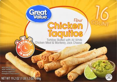 Chicken Flour Tortillas Stuffed with All White Chicken Meat & Monterey Jack Cheese Taquitos