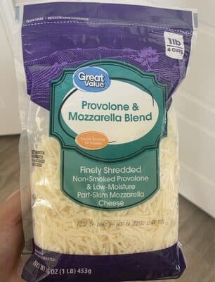 Provolone & Mozzarella Blend Finely Shredded Non-Smoked Provolone & Low-Moisture Part-Skim Mozzarella Cheese