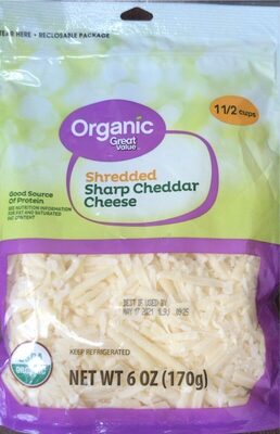 Sharp Cheddar Organic Shredded Cheese