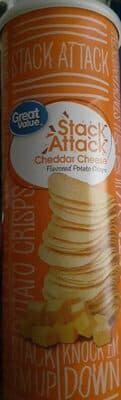 Cheddar Cheese Flavored Stack Attack Potato Crisps