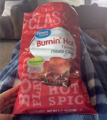 Burnin' Hot Flavored Potato Chips