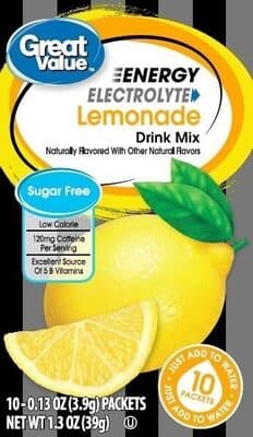 Lemonade Flavored Energy Electrolyte Drink Mix