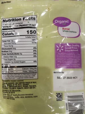 Raw Whole Cashews
