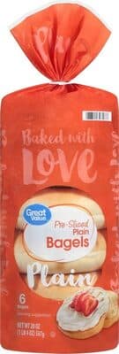 Plain Pre-Sliced Bagels