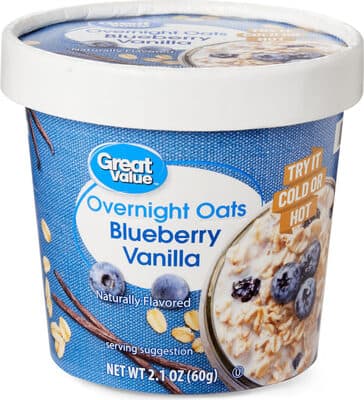 Blueberry Vanilla Flavored Overnight Oats