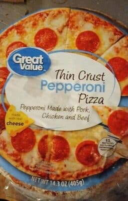 Thin crust Pepperoni pizza