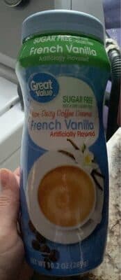 French Vanilla Flavored Sugar Free Non-Dairy Coffee Creamer