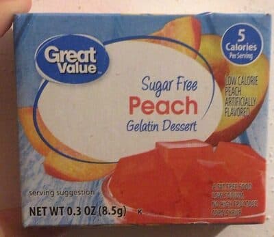 Peach Flavored Sugar Free Low Calorie Gelatin Dessert
