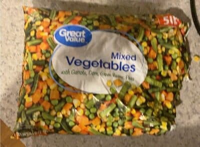 Mixed Vegetables With Carrots, Corn, Green Beans, Peas