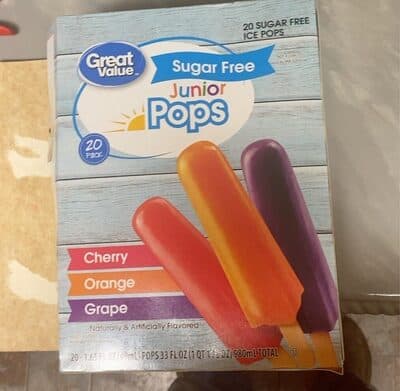 Sugar free junior pops