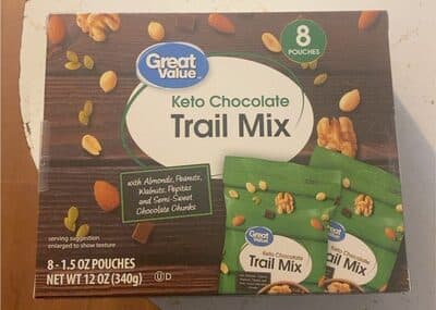 Keto Chocolate With Almonds, Peanuts, Walnuts, Pepitas And Semi-sweet Chocolate Chunks Trail Mix, Keto Chocolate