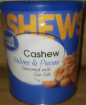 Cashew Halves & Pieces Seasoned With Sea Salt