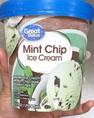 Mint Chip Cool Mint Ice Cream With Rich Chocolate Flavored Chips