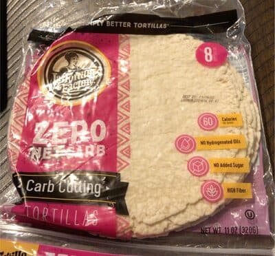 Zero net carb cuttin tortilla