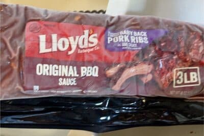 Baby back pork ribs and barbecue sauce
