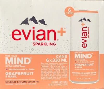 Grapefruit & Basil Flavored Mineral Enhanced Drink