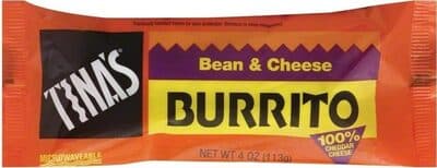 Microwaveable Bean & Cheese Burrito