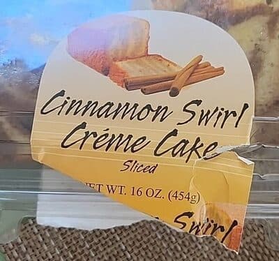 Cinnamon Swirl creme cake