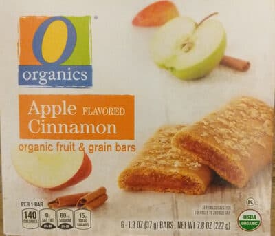Organic Fruit & Grain Bars, Apple Cinnamon