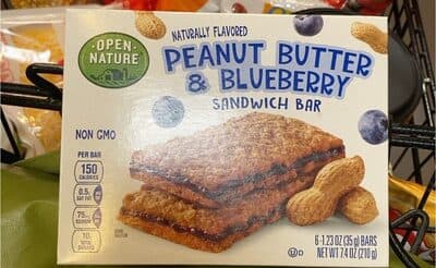 Peanut Butter & Blueberry Flavored Sandwich Bars