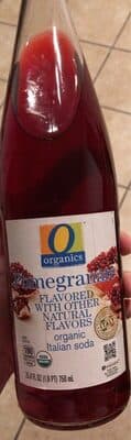 Pomegranate Flavored Organic Italian Soda
