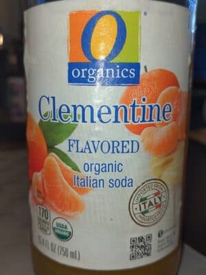 Clementine Flavored Organic Italian Soda