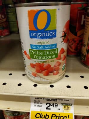 NO SALT ADDED STEAM PEELED PETITE DICED TOMATOES IN ORGANIC TOMATO JUICE