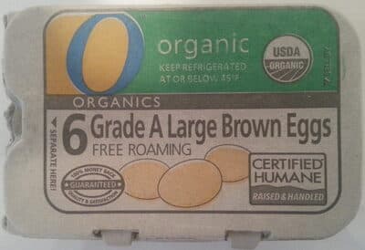 O organics, large brown eggs