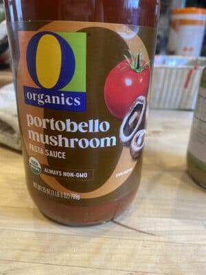 Organic Pasta Sauce, Portobello Mushroom