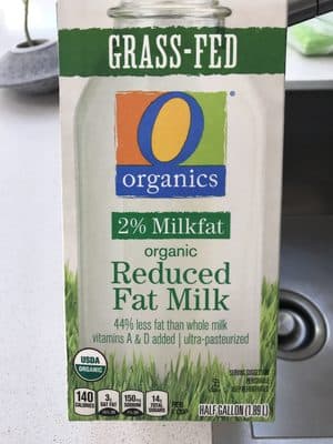 Organic Grass-Fed 2% Reduced Fat Milk