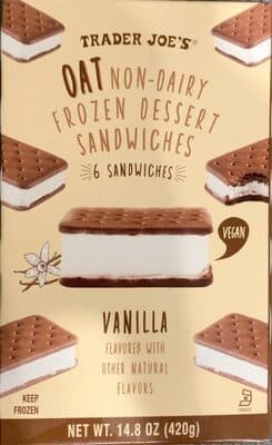 Oat Non-Dairy Frozen Dessert Sandwiches