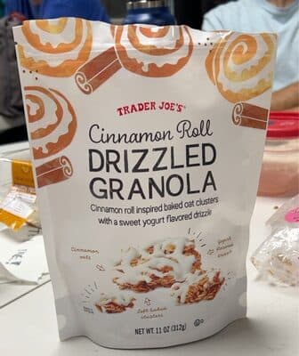 Cinnamon Roll Drizzled Granola