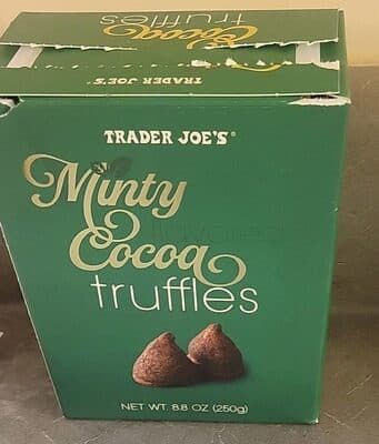 trader Joe's minty cocoa truffles