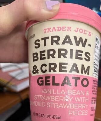 Strawberries and  Cream Gelato